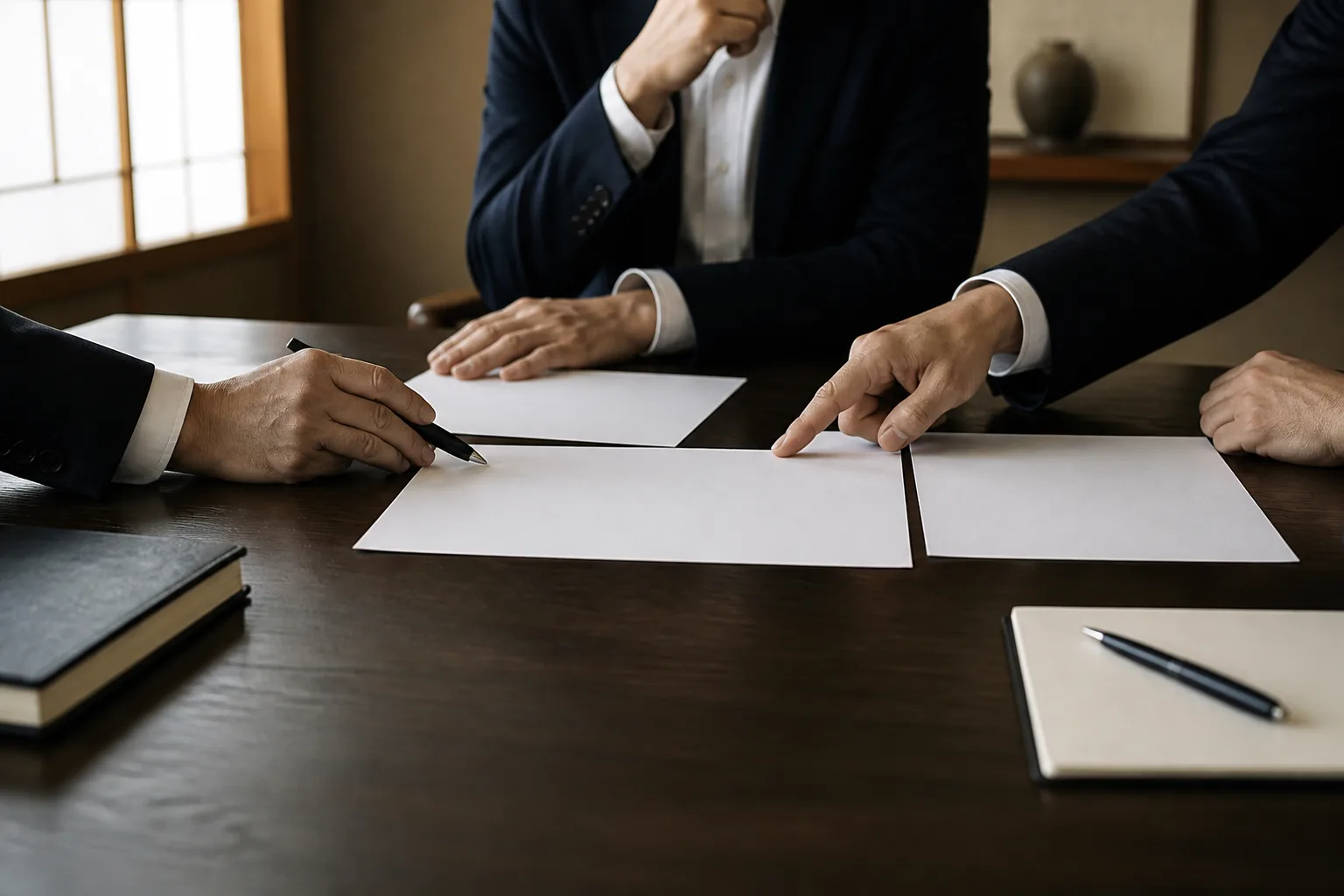 企業の経営課題と候補者の経験を整理する打ち合わせ